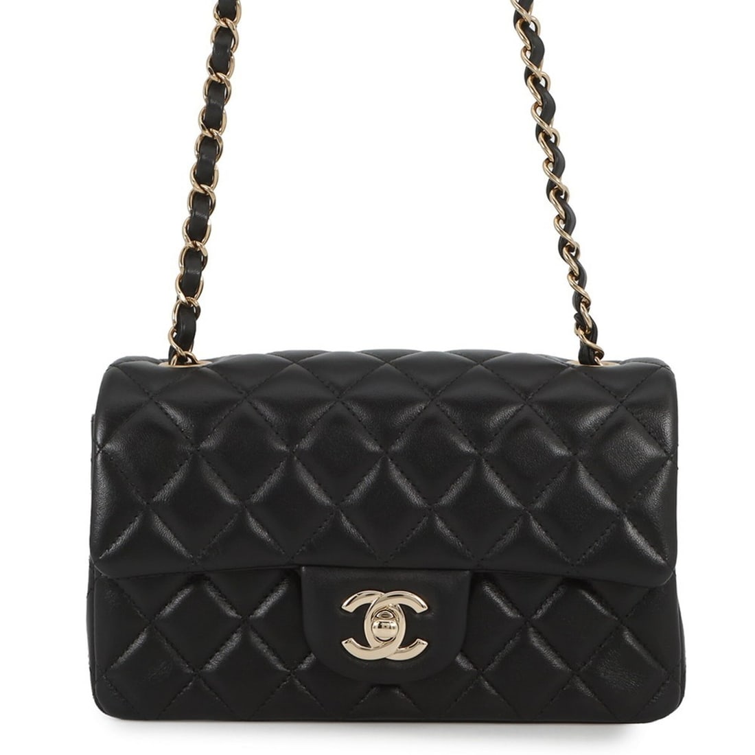 Chanel Chain Shoulder Bag Mini Matelassé 20 Coco Mark Lambskin A69900 CHANEL Black Handbag Women's (1 of 13)