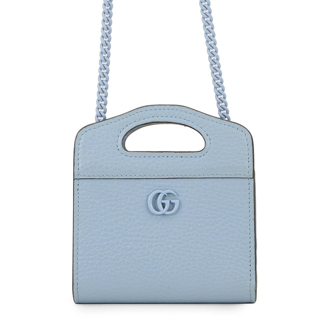 Gucci Chain Wallet Double G Leather 474575 GUCCI WALLET: --- Catalog ---Category: SizeSize (HxWxD): 12.5cm x 11.5cm / 4.92'' x 4.52''Category: DesignType: Chain/Shoulder walletColor: Light blueGender: WomenMaterial: Leather Category: GeneralMPN: 701074Brand