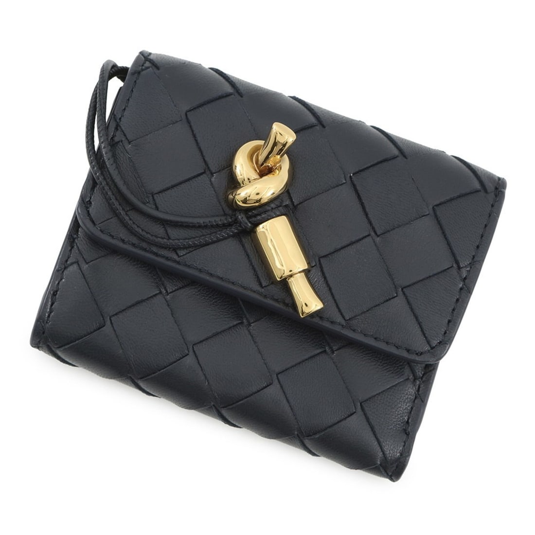 Bottega Veneta Tri-fold Wallet Intrecciato Andiamo Lambskin 824968 BOTTEGA VENETA Navy WALLET: --- Catalog ---Category: SizeSize (HxWxD): 8.5cm x 10cm / 3.34'' x 3.93''Category: DesignType: Wallet (tri-fold)Color: Black, NavyGender: Women,MenMaterial: Leather Leather/Fur Type: LambskinCategory: