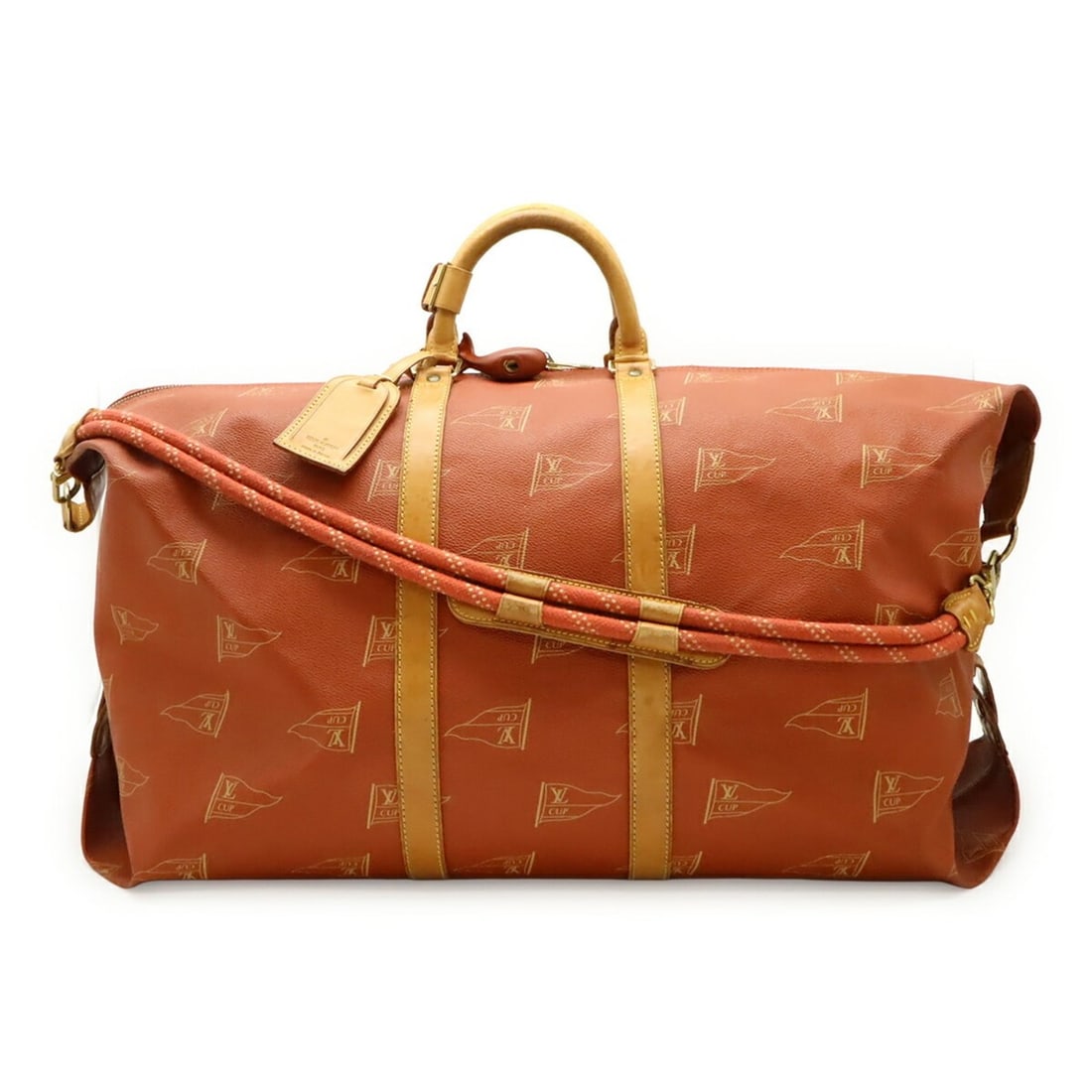 LOUIS VUITTON Louis Vuitton Cup LV Cabour Boston Bag Shoulder Avocado M80020: --- Catalog ---Category: SizeSize (HxWxD): 42cm x 52cm x 24cm / 16.53'' x 20.47'' x 9.44''Category: DesignType: Boston bag, Shoulder bagColor: OrangeGender: WomenMaterial: Coated canvas , PVC Category