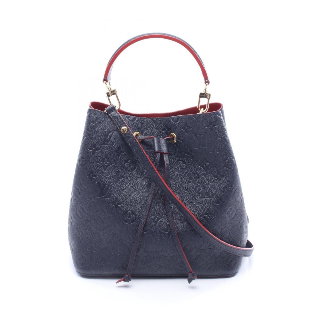 Louis Vuitton NeoNoe Handbag, Leather, Monogram Empreinte, Women's, Navy, M45306: --- Catalog ---Category: SizeSize (HxWxD): 26cm x 25.5cm x 17cm / 10.23'' x 10.03'' x 6.69''Category: DesignType: HandbagColor: Marine rouge, NavyGender: WomenMaterial: Monogram Empreinte Category: Ge