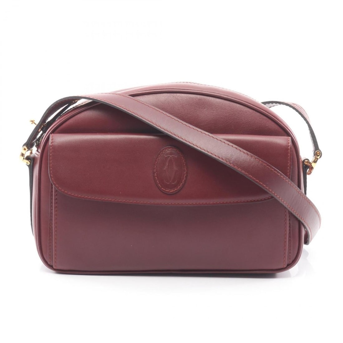 Cartier Must Line Shoulder Bag/Handbag, Leather, Women's, Bordeaux (Burgundy) (1 of 10)
