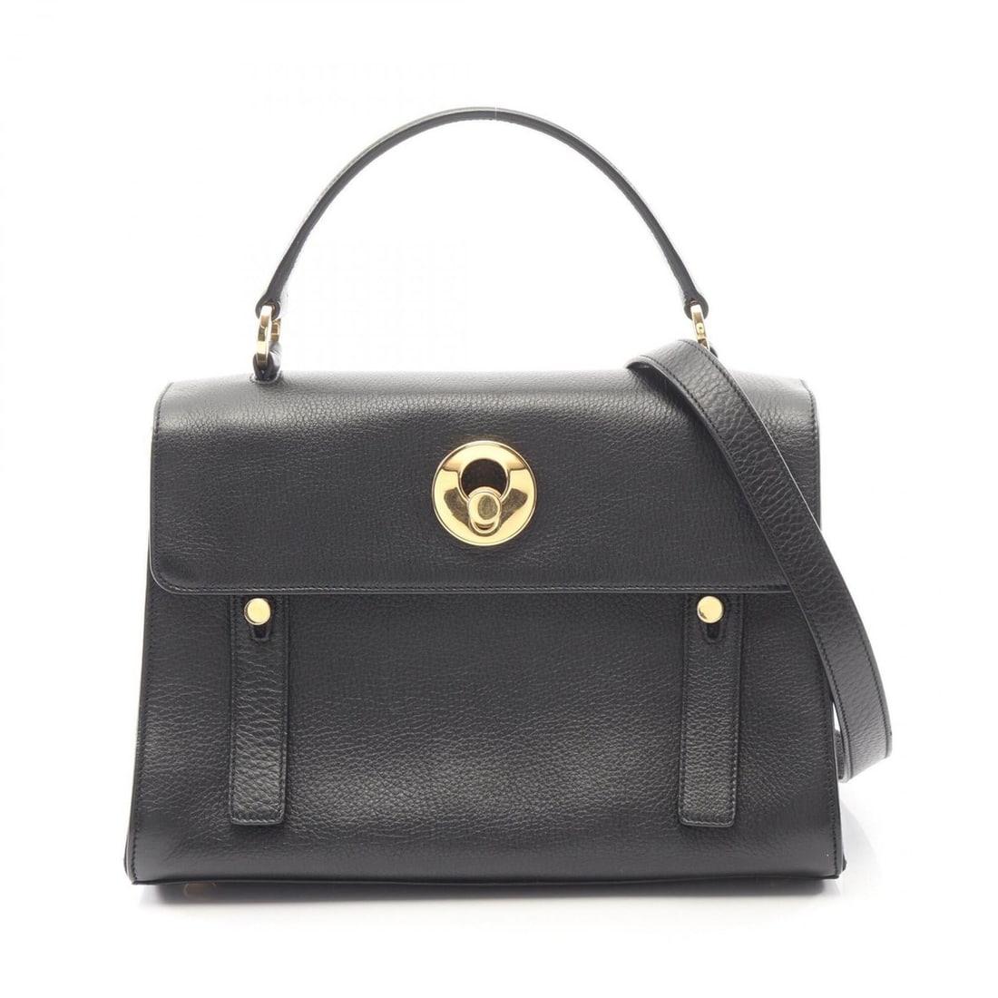 Yves Saint Laurent Saint Laurent Paris Muse Two 2-Way Handbag, Leather, Women's, Black, 368229: --- Catalog ---Category: SizeSize (HxWxD): 20cm x 27cm x 14cm / 7.87'' x 10.62'' x 5.51''Category: DesignType: HandbagColor: BlackGender: WomenMaterial: Leather Category: GeneralMPN: 368229Brand:
