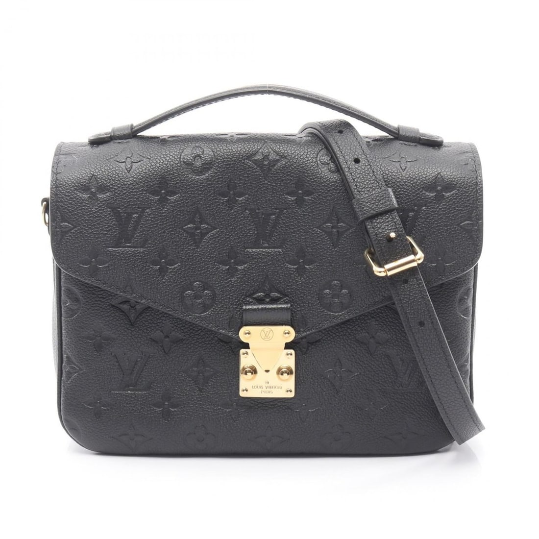 Louis Vuitton Pochette Metis MM Handbag, Leather, Monogram Empreinte, Women's, Black, M41487: --- Catalog ---Category: SizeSize (HxWxD): 19cm x 25cm / 7.48'' x 9.84''Category: DesignType: Handbag, PochetteColor: BlackGender: WomenMaterial: Monogram Empreinte Category: GeneralMPN: M41487Brand:
