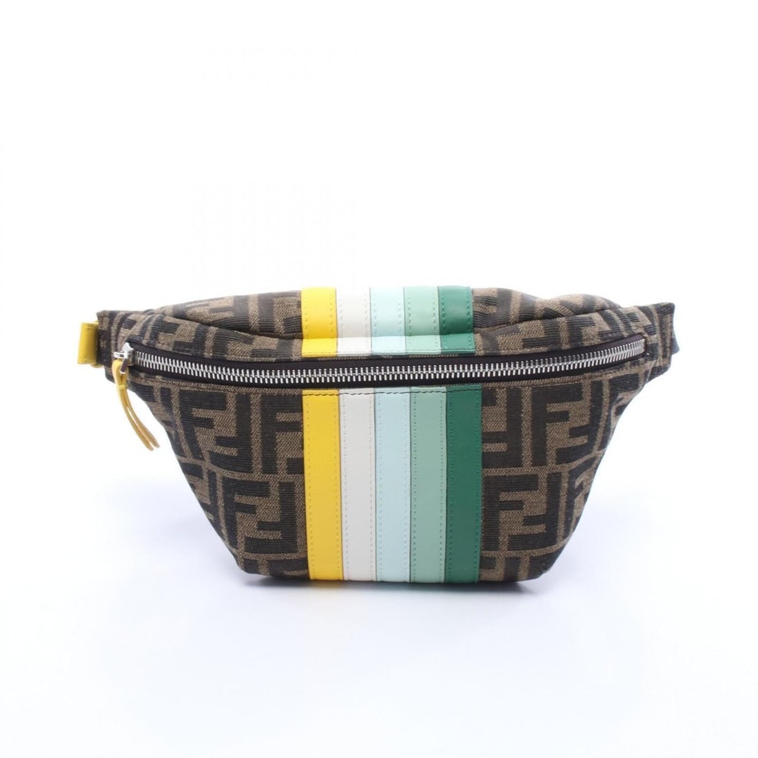 Fendi Zucca Waist Bag/Body Bag/Handbag, Canvas and Leather, Women's, Beige/Multicolor, 7VB011: --- Catalog ---Category: SizeSize (HxWxD): 14cm x 13cm x 6.5cm / 5.51'' x 5.11'' x 2.55''Category: DesignType: Fanny pack, HandbagColor: Beige, Multi-colorGender: WomenMaterial: Canvas , Leather Categ