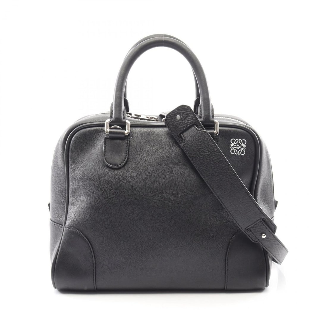 Loewe Amazona 75 2-Way Handbag, Leather, Women's, Black, 301.30.L03: --- Catalog ---Category: SizeSize (HxWxD): 22cm x 28cm x 17cm / 8.66'' x 11.02'' x 6.69''Category: DesignType: HandbagColor: BlackGender: WomenMaterial: Leather Category: GeneralMPN: 301.30.L03Brand: 