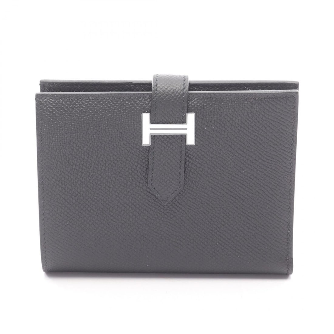 Hermes Bearn Compact Bi-fold Wallet, Leather, Veau Epsom, Women's, Black (1 of 11)