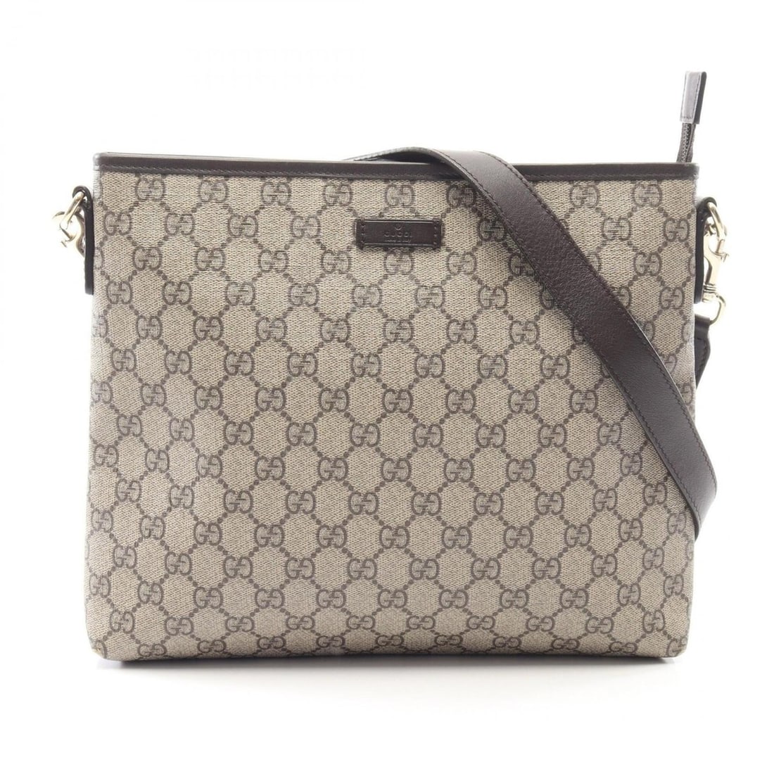 Gucci GG Supreme Shoulder Bag/Handbag, Coated Canvas and Leather, Women's, Beige/Brown, Item Number (1 of 11)