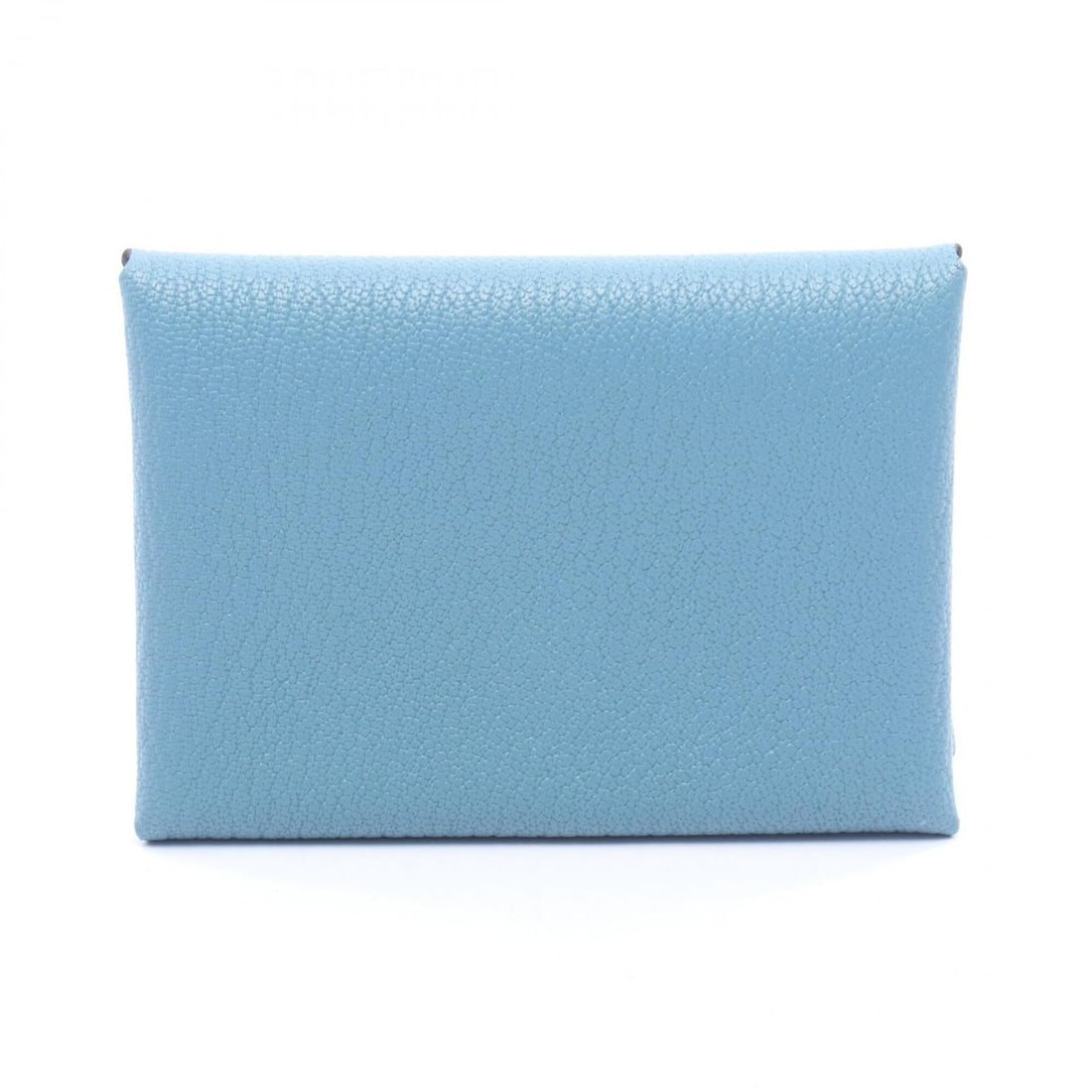 Hermes Calvi Duo New Blue Jean Wallet - Coin Purse, Leather, Chevre Women's, (1 of 11)