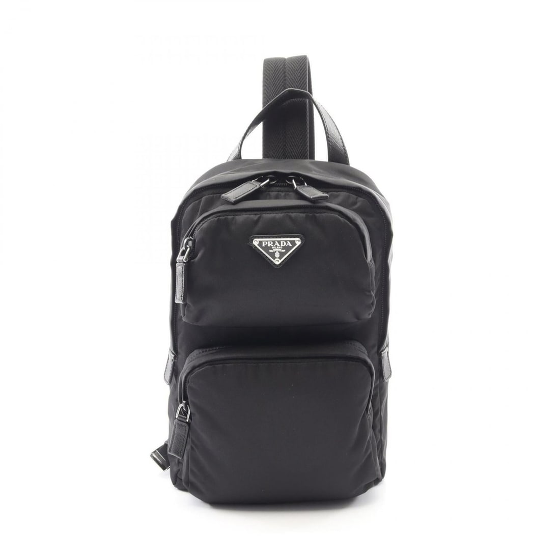 Prada PRADA Re-Nylon Waist Bag Body Handbag Nylon Saffiano Leather Men's Black 2VZ105: --- Catalog ---Category: SizeSize (HxWxD): 30cm x 20cm x 4cm / 11.81'' x 7.87'' x 1.57''Category: DesignType: Fanny pack, HandbagColor: BlackGender: MenMaterial: Nylon , Leather Leather/Fur Type: Saff