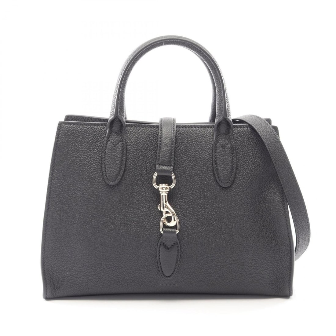 Gucci GUCCI Medium 2-Way Tote Bag/Handbag with Hook Closure, Leather, Women's, Black, 806205 (1 of 13)
