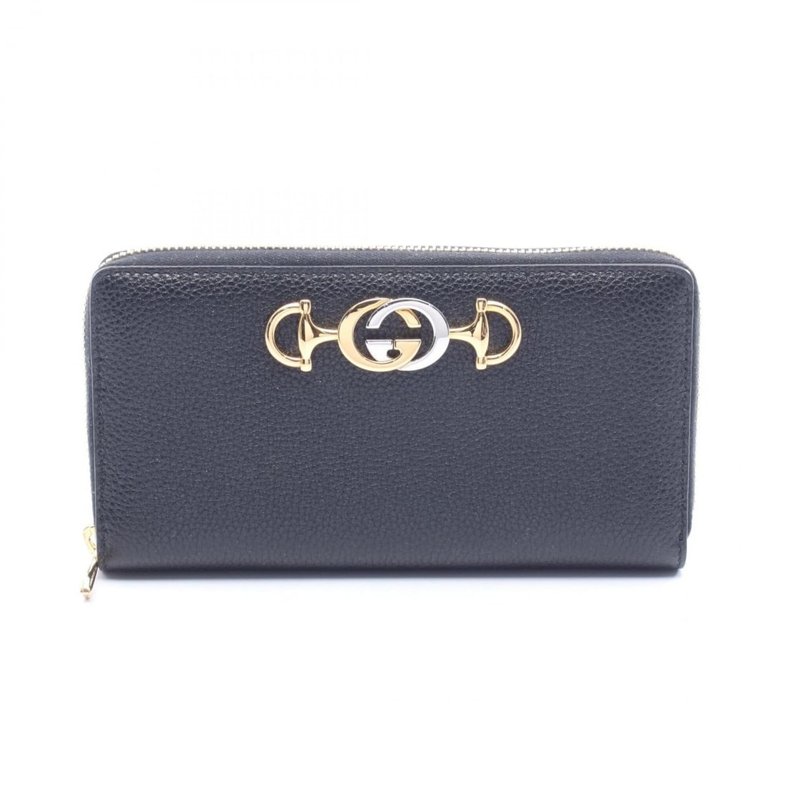 Gucci Zumi Round Long Wallet, Leather, Women's, Black, 570661 (1 of 14)