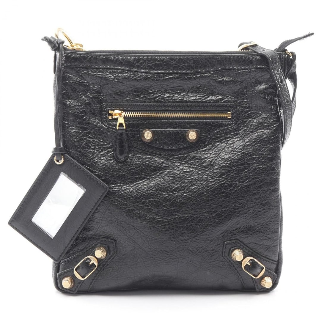 Balenciaga Classic Flat Shoulder Bag Handbag Leather Women's Black 319716 (1 of 9)
