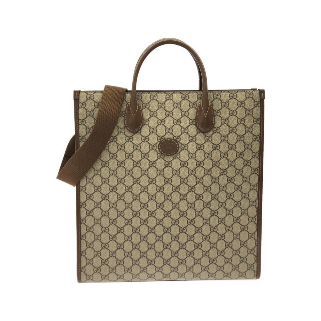 Gucci 674155 92THG Handbag: --- Catalog ---Category: SizeSize (HxWxD): 39cm x 37cm x 10cm / 15.35'' x 14.56'' x 3.93''Category: DesignType: HandbagColor: Beige, BrownGender: Women,MenMaterial: GG Supreme Hardware Color: GoldCate