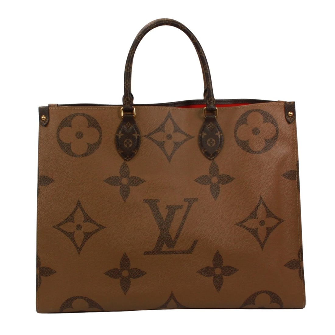 LOUIS VUITTON OnTheGo GM Monogram Reverse M45320 Tote Bag, Canvas, Brown/Beige, Women's: --- Catalog ---Category: SizeSize (HxWxD): 34cm x 41cm x 19cm / 13.38'' x 16.14'' x 7.48''Category: DesignType: HandbagColor: Beige, BrownGender: WomenMaterial: Monogram Category: GeneralMPN: M45320Br