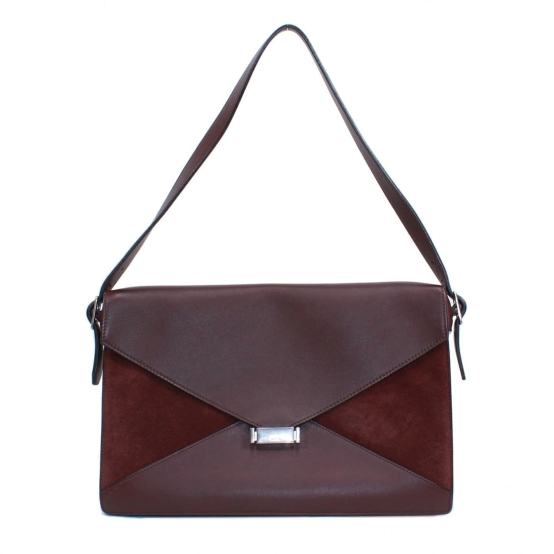 CELINE Clutch Bag 171953 Shoulder Leather Suede Bordeaux Women's (1 of 12)