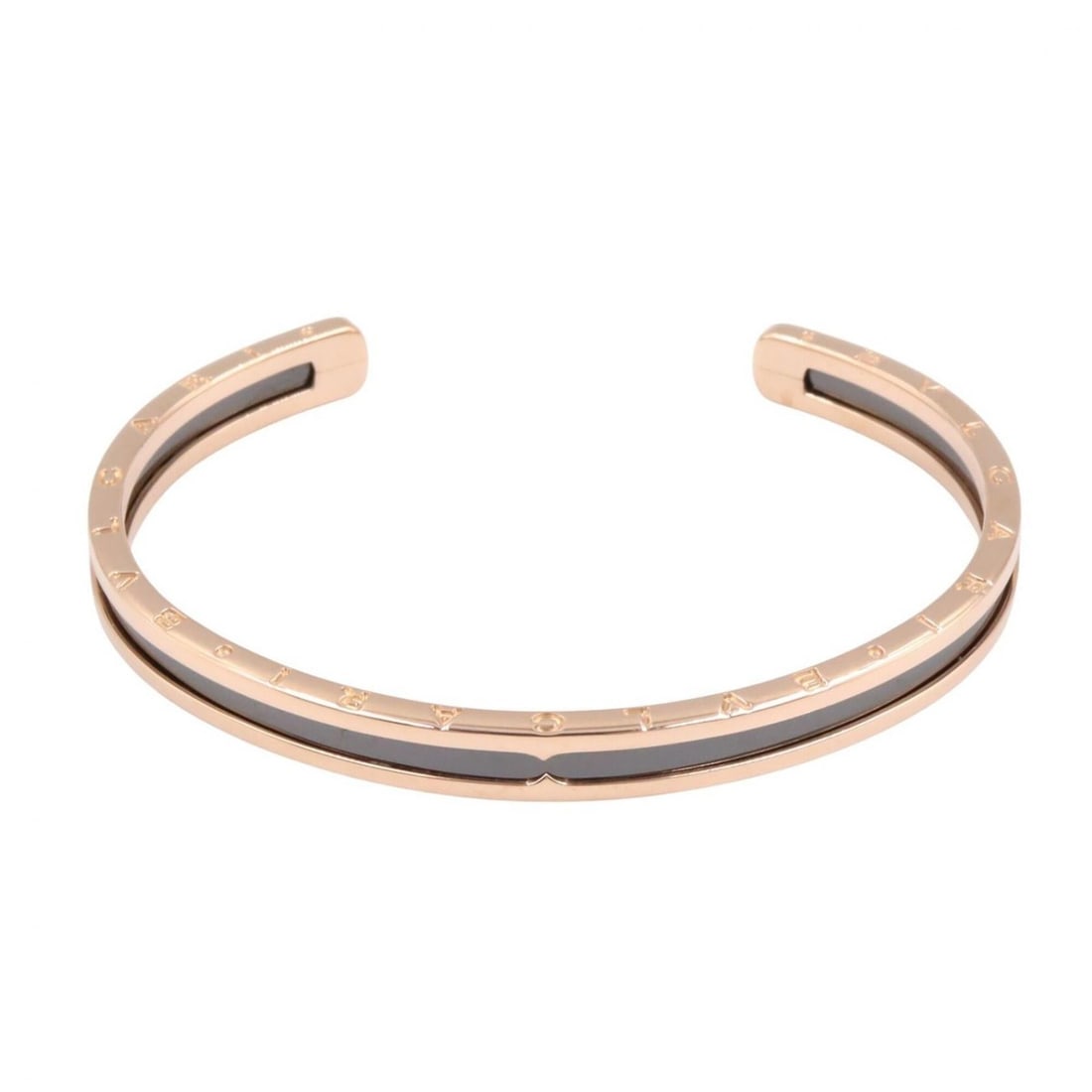 Bvlgari Bulgari B-zero1 Bracelet, Ceramic, Size SM, 18K Pink Gold (PG), Women's, Gold, Black: --- Catalog ---Category: SizeLength: 15.5cm / 6.1''Category: DesignType: Charm braceletColor: Black, Pink goldGender: WomenMaterial: Pink gold (18K)Category: GeneralBrand: Bvlgari--- Item List ---Sect