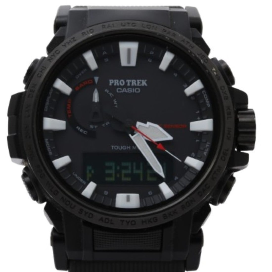 CASIO PRO TREK Climber Line PRW-61Y-1BJF Black Resin/Stainless Steel Men's Watch: --- Catalog ---Category: SizeWrist Size: 22cm / 8.66''Case Diameter: 47.4mm / 1.87''Category: DesignType: WristwatchGender: MenColor (Dial): BlackMaterial (Case): Stainless steelCategory: GeneralMPN: 