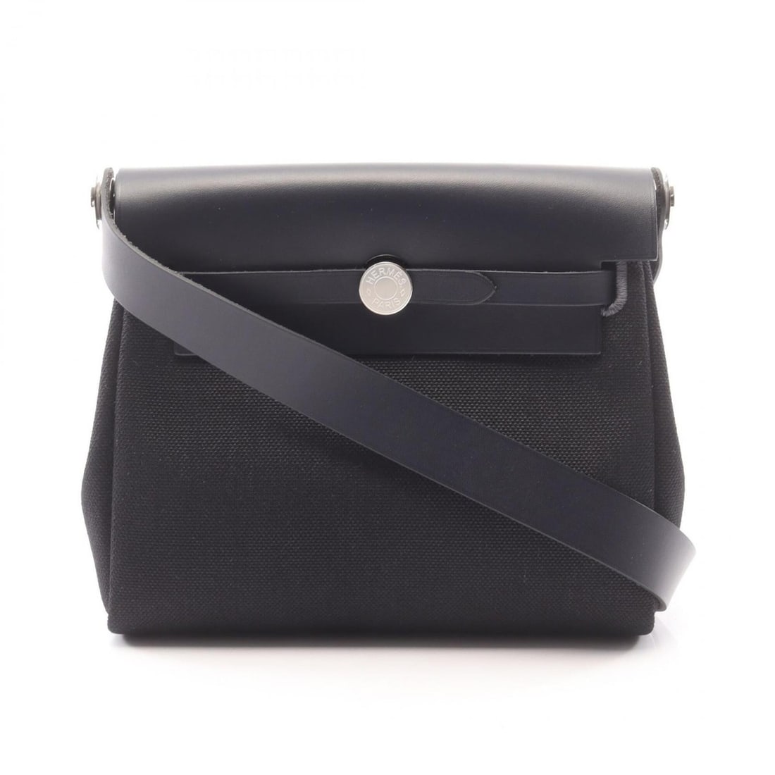 Hermes Herbag Zip Mini Shoulder Bag Handbag Canvas Leather Toile Military Vache Hunter Women's: --- Catalog ---Category: SizeSize (HxWxD): 16cm x 20cm x 7cm / 6.29'' x 7.87'' x 2.75''Category: DesignType: Handbag, Shoulder bagColor: Black, Blue nuit, NavyGender: WomenMaterial: Canvas , Leather C