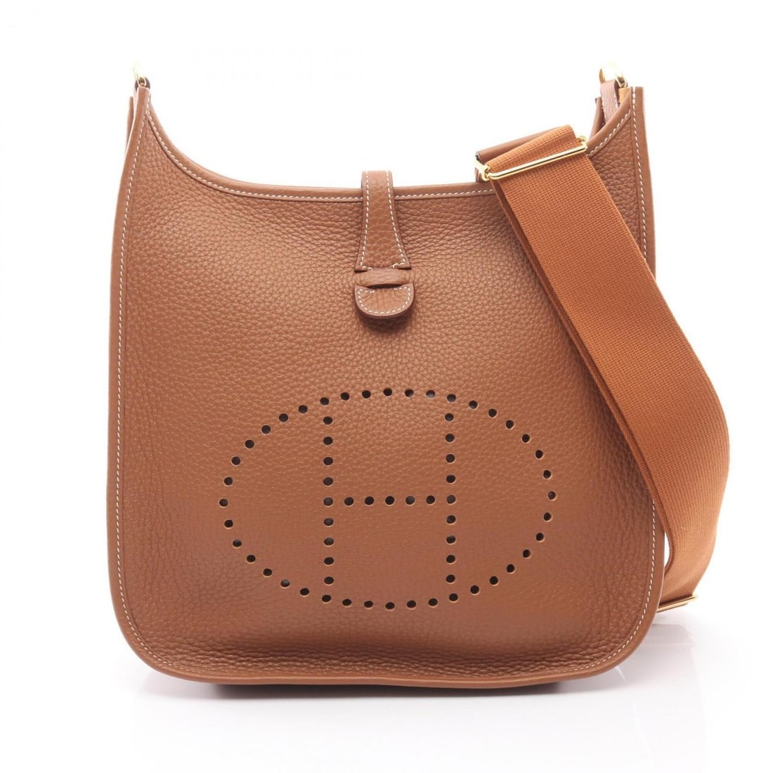 Hermes Evelyne 3 Trois PM Shoulder Bag/Handbag, Leather, Taurillon Clemence, Brown Tone: --- Catalog ---Category: SizeSize (HxWxD): 26.5cm x 28cm x 7cm / 10.43'' x 11.02'' x 2.75''Category: DesignType: Handbag, Shoulder bagColor: BrownGender: WomenMaterial: Taurillon clemence leather Cate