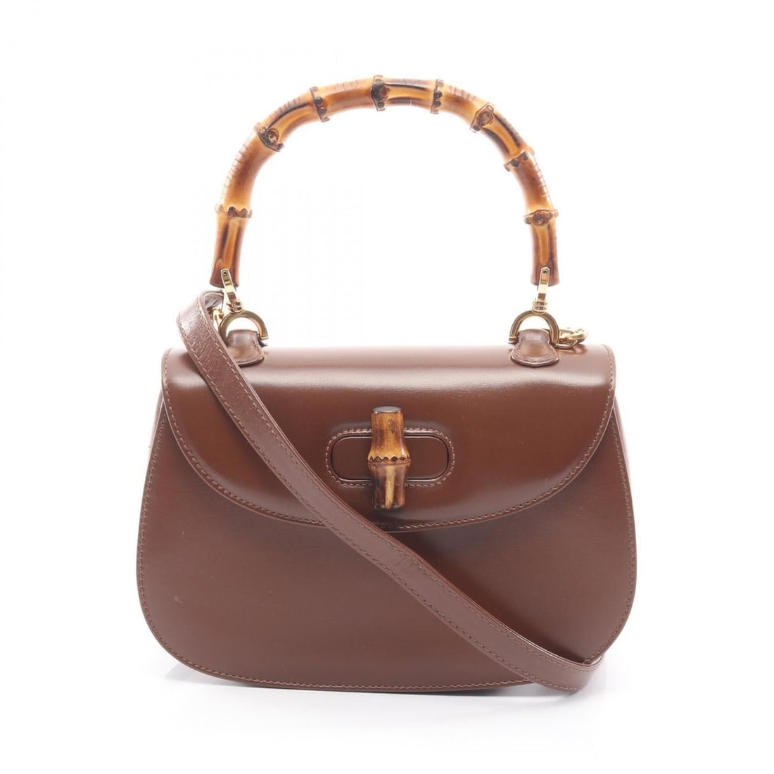 Gucci Bamboo 2-Way Handbag, Leather, Women's, Brown, 000.2046.0188: --- Catalog ---Category: SizeSize (HxWxD): 15cm x 21cm x 8cm / 5.9'' x 8.26'' x 3.14''Category: DesignType: HandbagColor: BrownGender: WomenMaterial: Leather Category: GeneralMPN: 000.2046.0188Brand: 