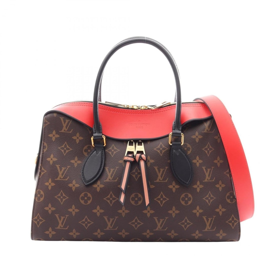 Louis Vuitton Tuileries Tote Kabuki 2-Way Bag/Handbag, Coated Canvas and Leather, Monogram Pattern,: --- Catalog ---Category: SizeSize (HxWxD): 23.5cm x 35cm x 14cm / 9.25'' x 13.77'' x 5.51''Category: DesignType: Handbag, Tote bagColor: Brown, Multi-color, Red colorGender: WomenMaterial: Coated canv