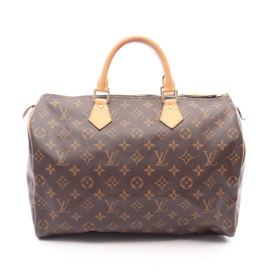 Louis Vuitton Speedy 35 Handbag, Coated Canvas and Leather, Monogram Pattern, Women's, Brown, M41524: --- Catalog ---Category: SizeSize (HxWxD): 25cm x 35cm x 18cm / 9.84'' x 13.77'' x 7.08''Category: DesignType: HandbagColor: BrownGender: WomenMaterial: Coated canvas , PVC , Monogram , Leather Catego
