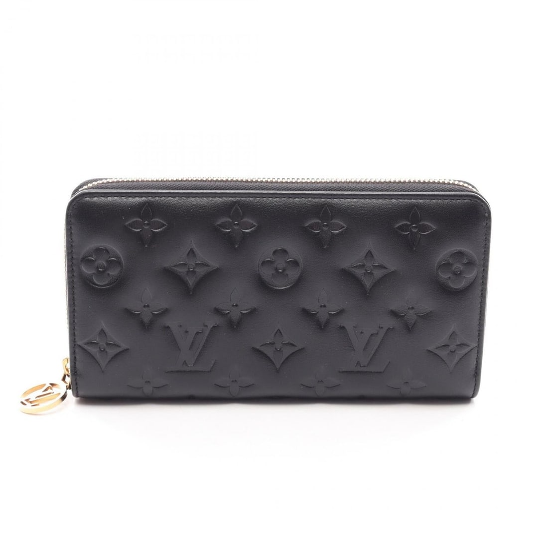 Louis Vuitton Zippy Wallet Coussin Round Long Wallet, Leather, Monogram Embossed, Women's, Black,: --- Catalog ---Category: SizeSize (HxWxD): 10cm x 19.5cm x 2.5cm / 3.93'' x 7.67'' x 0.98''Category: DesignType: Long wallet (bi-fold)Color: BlackGender: WomenMaterial: Monogram , Embossed , Leather C