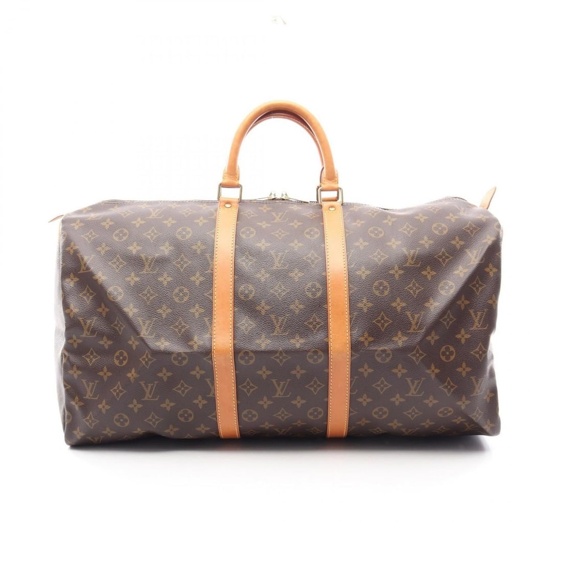 Louis Vuitton Keepall 55 Boston Bag Handbag, Coated Canvas and Leather, Monogram Pattern, Men's: --- Catalog ---Category: SizeSize (HxWxD): 30cm x 56cm x 25cm / 11.81'' x 22.04'' x 9.84''Category: DesignType: Boston bag, HandbagColor: BrownGender: Men,WomenMaterial: Coated canvas , PVC ,