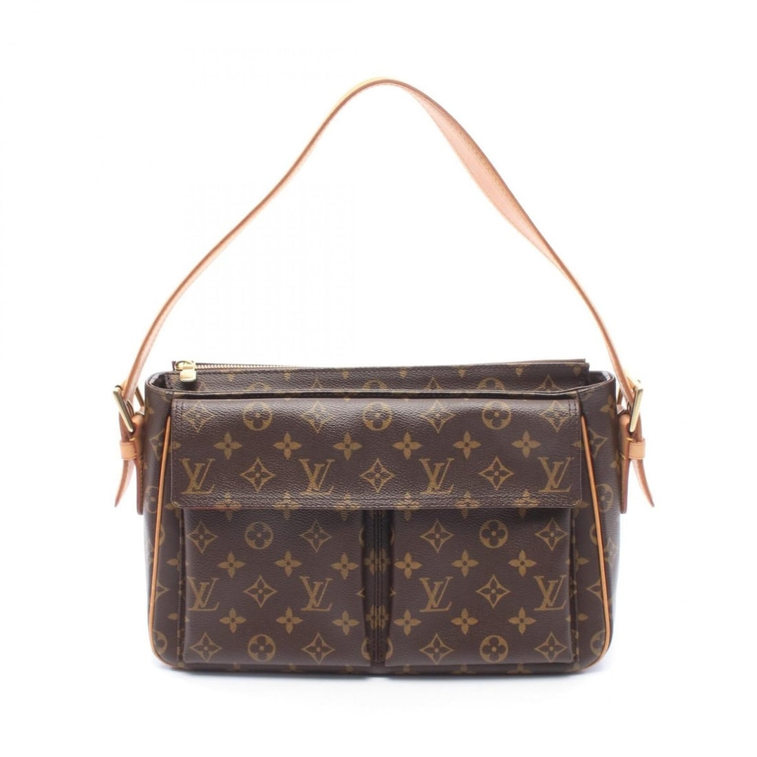 Louis Vuitton LOUIS VUITTON Vivacite GM Shoulder Bag Handbag Coated Canvas Leather Monogram Women's: --- Catalog ---Category: SizeSize (HxWxD): 20cm x 32cm x 10cm / 7.87'' x 12.59'' x 3.93''Category: DesignType: Handbag, Shoulder bagColor: BrownGender: WomenMaterial: Coated canvas , Monogram , PVC ,