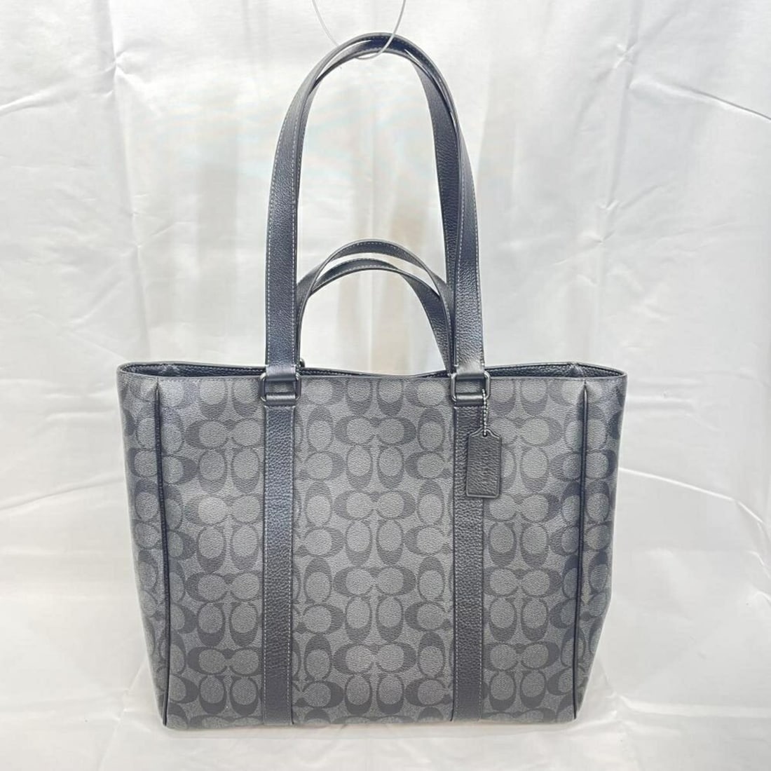 COACH Hudson Double Handle Tote Bag Signature Black (1 of 11)