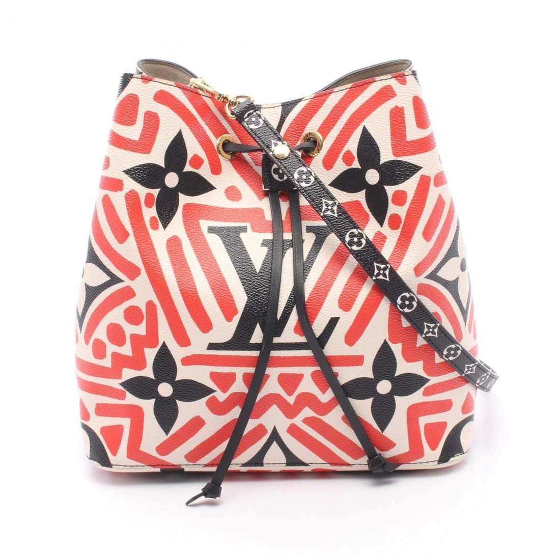 Louis Vuitton NeoNoe LV Crafty Shoulder Bag/Handbag, Coated Canvas and Leather, Monogram Giant: --- Catalog ---Category: SizeSize (HxWxD): 25cm x 19.5cm x 4cm / 9.84'' x 7.67'' x 1.57''Strap Length: 116cm / 45.66''Category: DesignType: Handbag, Shoulder bagColor: Black, Ivory, Red colorGender: W