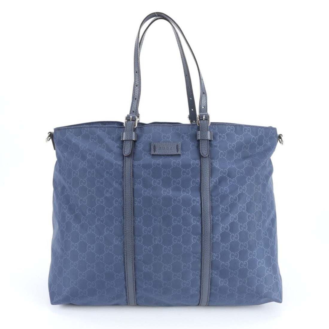 Gucci GG Nylon 387068 Leather Tote Bag, Handbag, Shoulder Navy, Men's: --- Catalog ---Category: SizeSize (HxWxD): 33cm x 42cm x 22cm / 12.99'' x 16.53'' x 8.66''Handle Length: 47cm / 18.5''Category: DesignType: Handbag, Tote bagColor: Blue, NavyGender: MenMaterial: Nylon