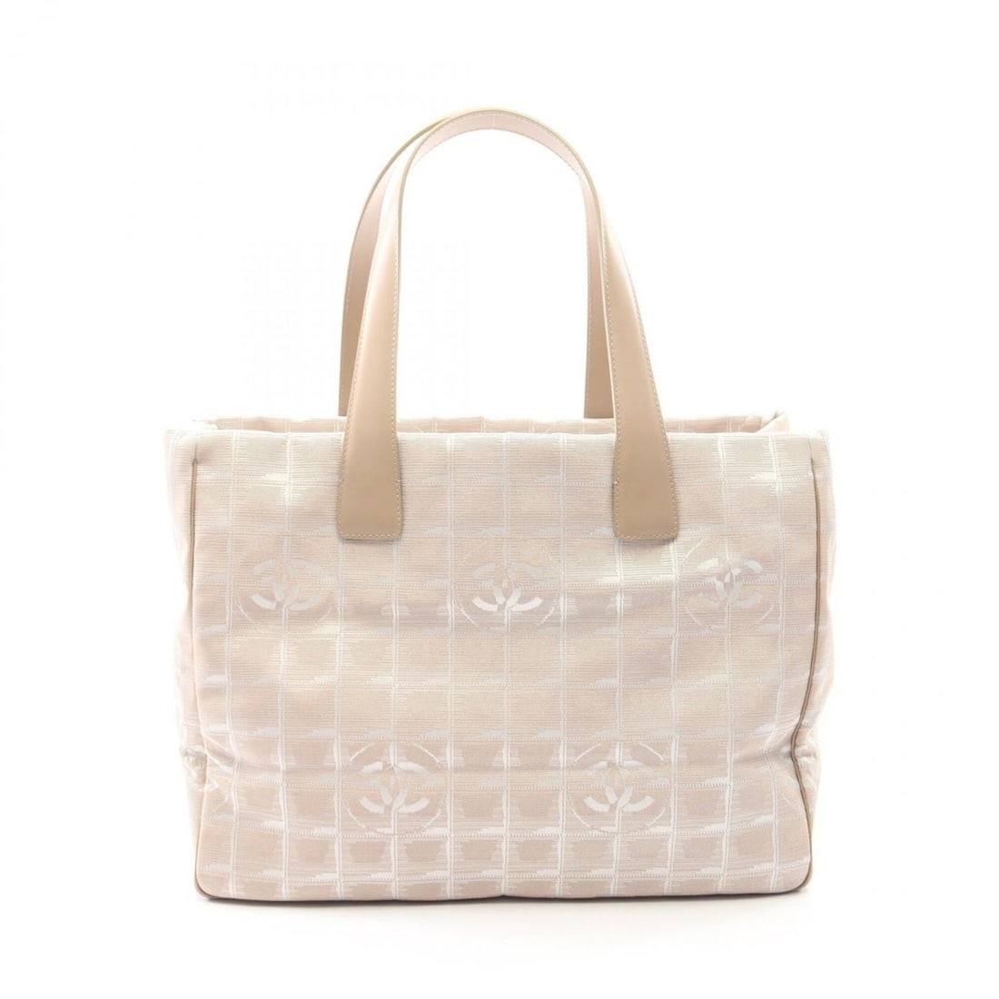 Chanel New Travel Line MM Tote Bag Handbag Leather Nylon Canvas Women's Beige A15991: --- Catalog ---Category: SizeSize (HxWxD): 25cm x 34cm x 14.5cm / 9.84'' x 13.38'' x 5.7''Category: DesignType: Handbag, Tote bagColor: BeigeGender: WomenMaterial: Leather , Nylon canvas Hardware Colo