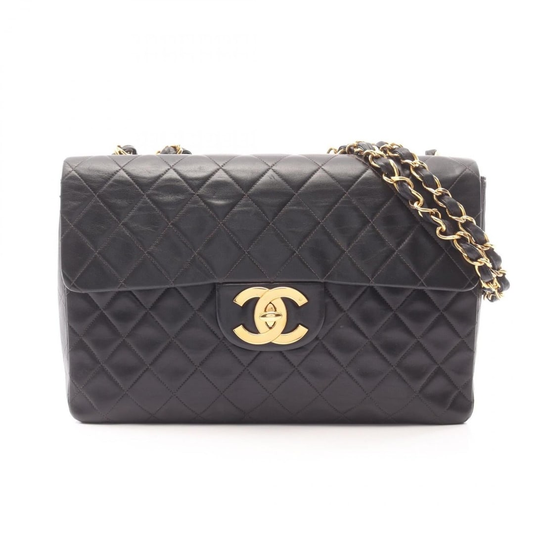 Chanel CHANEL Large Matelassé 34 Shoulder Bag Handbag Lambskin (Sheepskin) Women's Black (1 of 14)