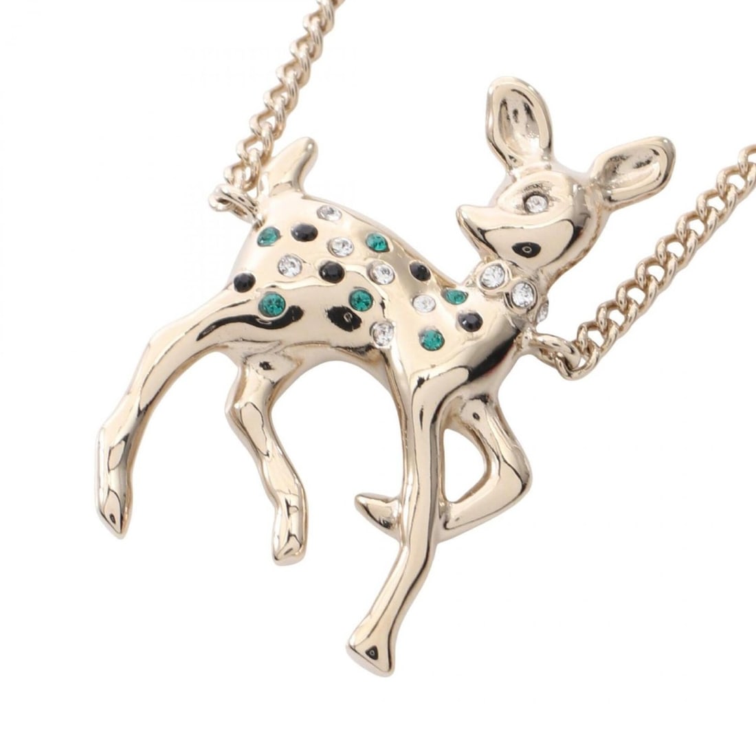 Chanel Year Gift 2025 Coco Mark Bambi Necklace Jewelry GP (Gold Plated) Faux Pearl Rhinestone: --- Catalog ---Category: SizePendant Size: 30mm x 17mm / 1.18'' x 0.66''Neck Circumference: 52 cm - 69 cm / 20.47'' - 27.16''Category: DesignColor: Gold, Green, WhiteGender: WomenMaterial: Gold platin
