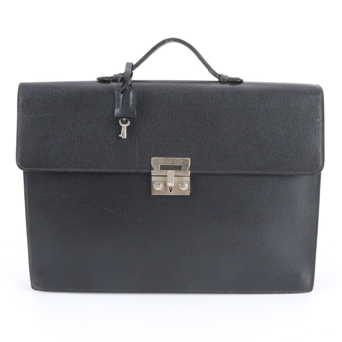 Salvatore Ferragamo Leather Handbag Briefcase Tote Bag - Black Men's (1 of 20)