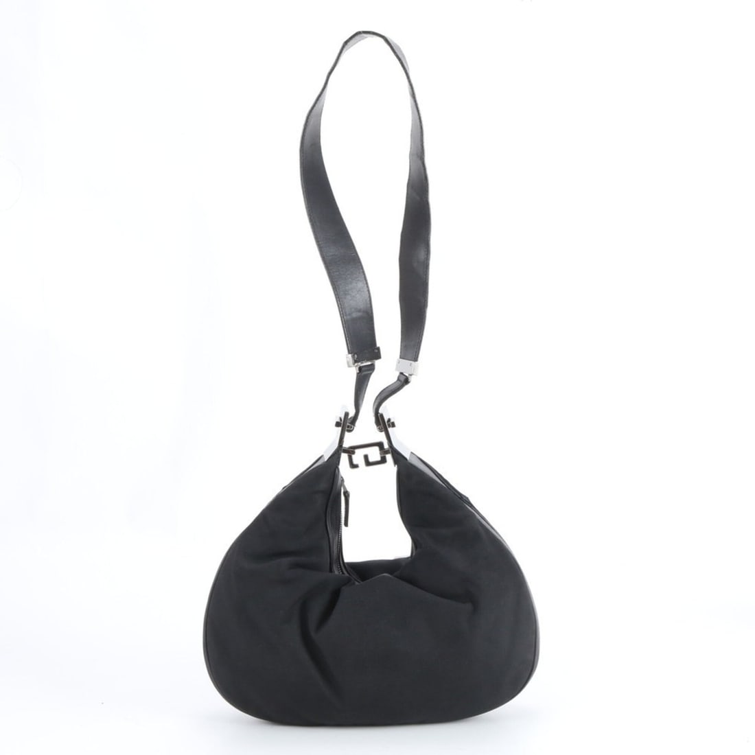 Gucci 001 3315 Leather Nylon Shoulder Bag, Handbag, Black, Women's: --- Catalog ---Category: SizeSize (HxWxD): 28cm x 30cm x 4cm / 11.02'' x 11.81'' x 1.57''Strap Length: 80cm / 31.49''Category: DesignType: Handbag, Shoulder bagColor: BlackGender: WomenMaterial: Leath