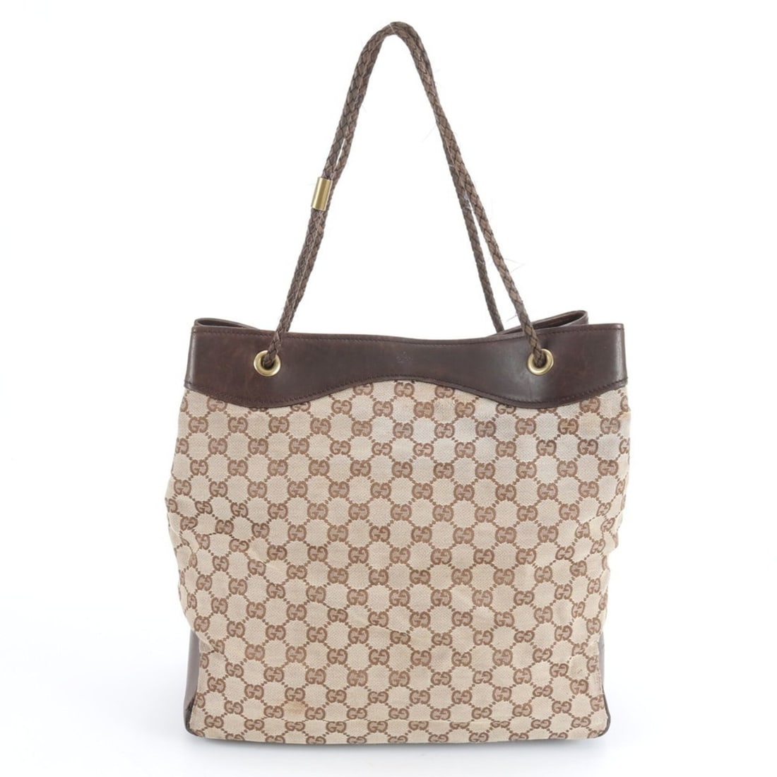 Gucci GG Canvas 109141 Leather Tote Bag, Handbag, Shoulder Brown, Women's: --- Catalog ---Category: SizeSize (HxWxD): 31cm x 32cm x 15cm / 12.2'' x 12.59'' x 5.9''Handle Length: 60cm / 23.62''Category: DesignType: Handbag, Tote bagColor: Beige, BrownGender: WomenMaterial: GG