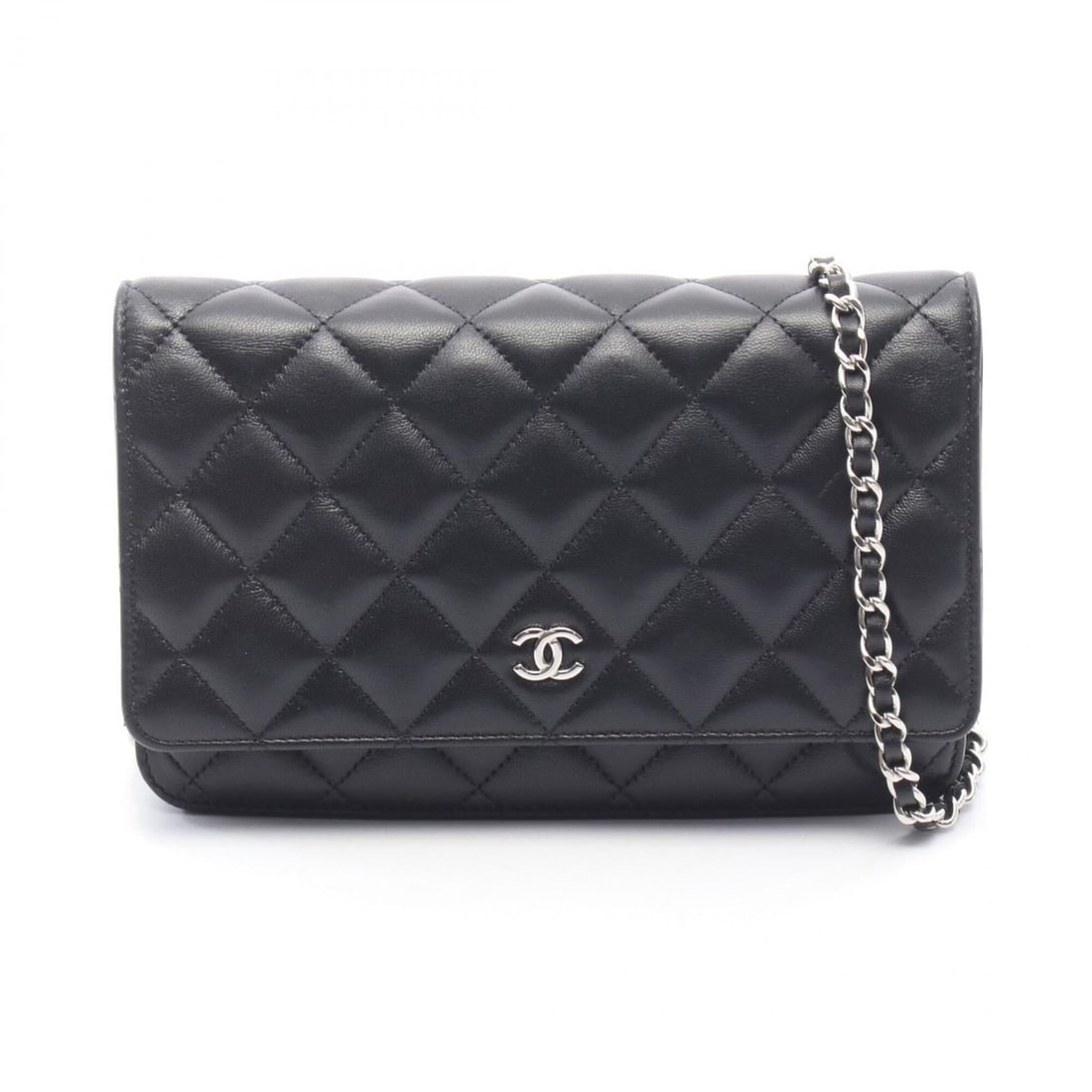 Chanel Matelassé Shoulder Bag/Handbag, Lambskin Leather, Women's, Black: --- Catalog ---Category: SizeSize (HxWxD): 12cm x 19cm x 3.5cm / 4.72'' x 7.48'' x 1.37''Category: DesignType: Handbag, Shoulder bagColor: BlackGender: WomenMaterial: Leather Hardware Color: SilverLea
