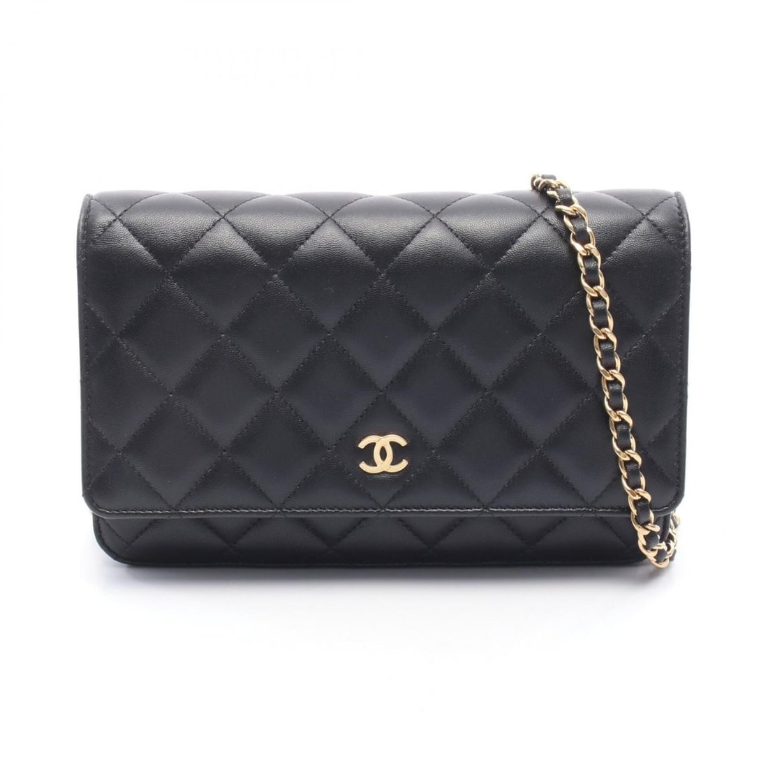 Chanel Matelassé Shoulder Bag/Handbag, Lambskin Leather, Women's, Black: --- Catalog ---Category: SizeSize (HxWxD): 12cm x 19cm x 3.5cm / 4.72'' x 7.48'' x 1.37''Category: DesignType: Handbag, Shoulder bagColor: BlackGender: WomenMaterial: Leather Hardware Color: GoldLeath
