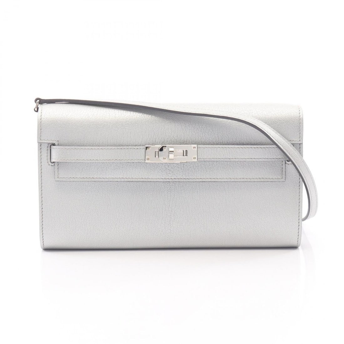 Hermes Kelly To Go Argent Shoulder Bag/Handbag, Chevre Lamb Leather, Women's, Silver Tone: --- Catalog ---Category: SizeSize (HxWxD): 11.5cm x 20.5cm x 3.5cm / 4.52'' x 8.07'' x 1.37''Category: DesignType: Handbag, Shoulder bagColor: Argent, SilverGender: WomenCategory: GeneralBrand: Hermes