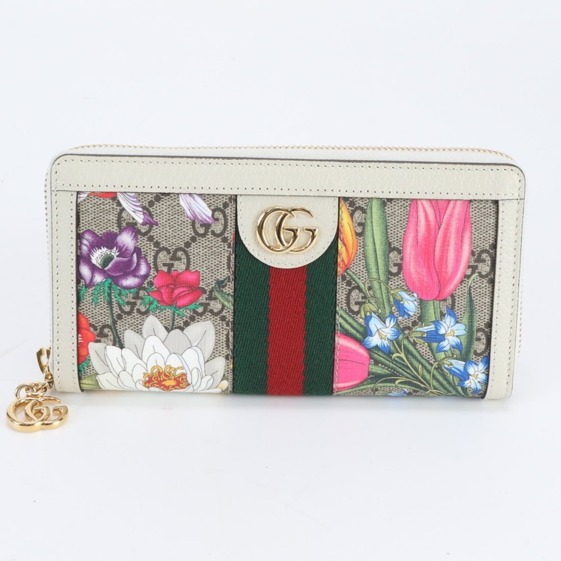 Gucci GG Flora Ophidia 523154 Leather Long Wallet, Round Zipper, Women's: --- Catalog ---Category: SizeSize (HxWxD): 10cm x 19cm x 2.5cm / 3.93'' x 7.48'' x 0.98''Category: DesignType: Long wallet (bi-fold)Color: Multi-colorGender: WomenMaterial: Leather , Coated canvas Cat