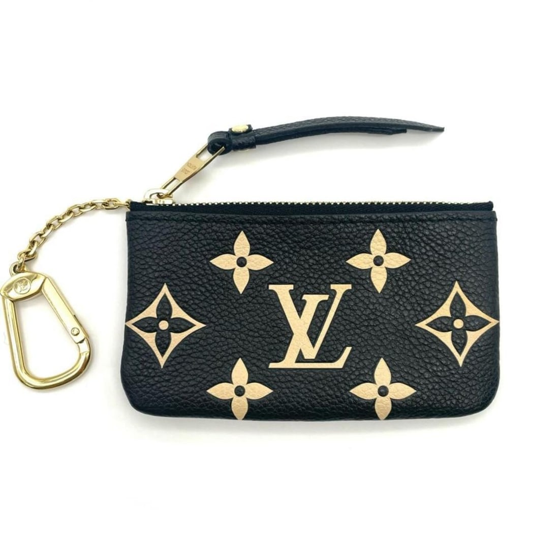 Louis Vuitton Pochette Clé Wallet/Coin Case, Monogram Empreinte, M80885, Noir (TN4214): --- Catalog ---Category: SizeSize (HxWxD): 7cm x 12cm x 1.5cm / 2.75'' x 4.72'' x 0.59''Category: DesignType: Coin purse/coin caseColor: Black, NoirGender: WomenMaterial: Monogram Category: