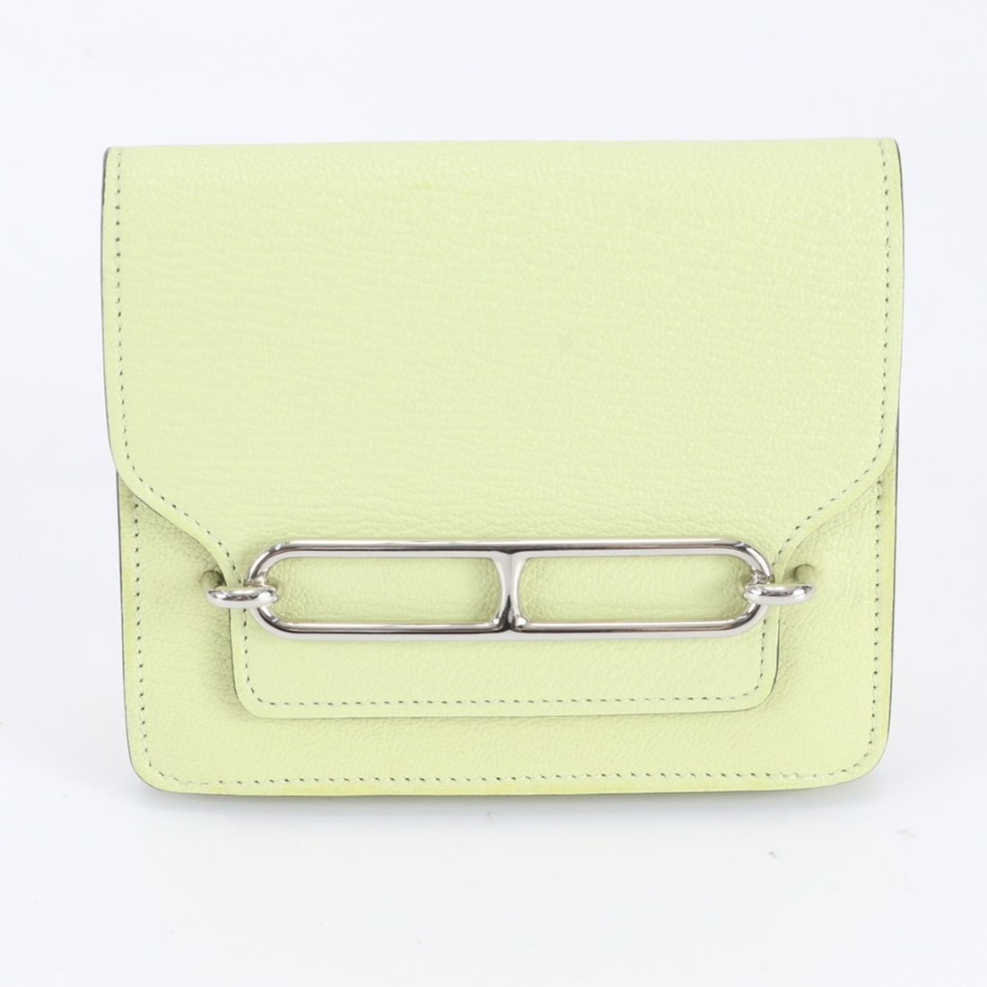 Hermes current model U stamped Louli Slim Wallet Leather Bi-fold Compact Silver Hardware Women's: --- Catalog ---Category: SizeSize (HxWxD): 11cm x 13cm x 1.5cm / 4.33'' x 5.11'' x 0.59''Category: DesignType: Wallet (bi-fold)Color: YellowGender: WomenMaterial: Leather Category: GeneralBrand: Herme
