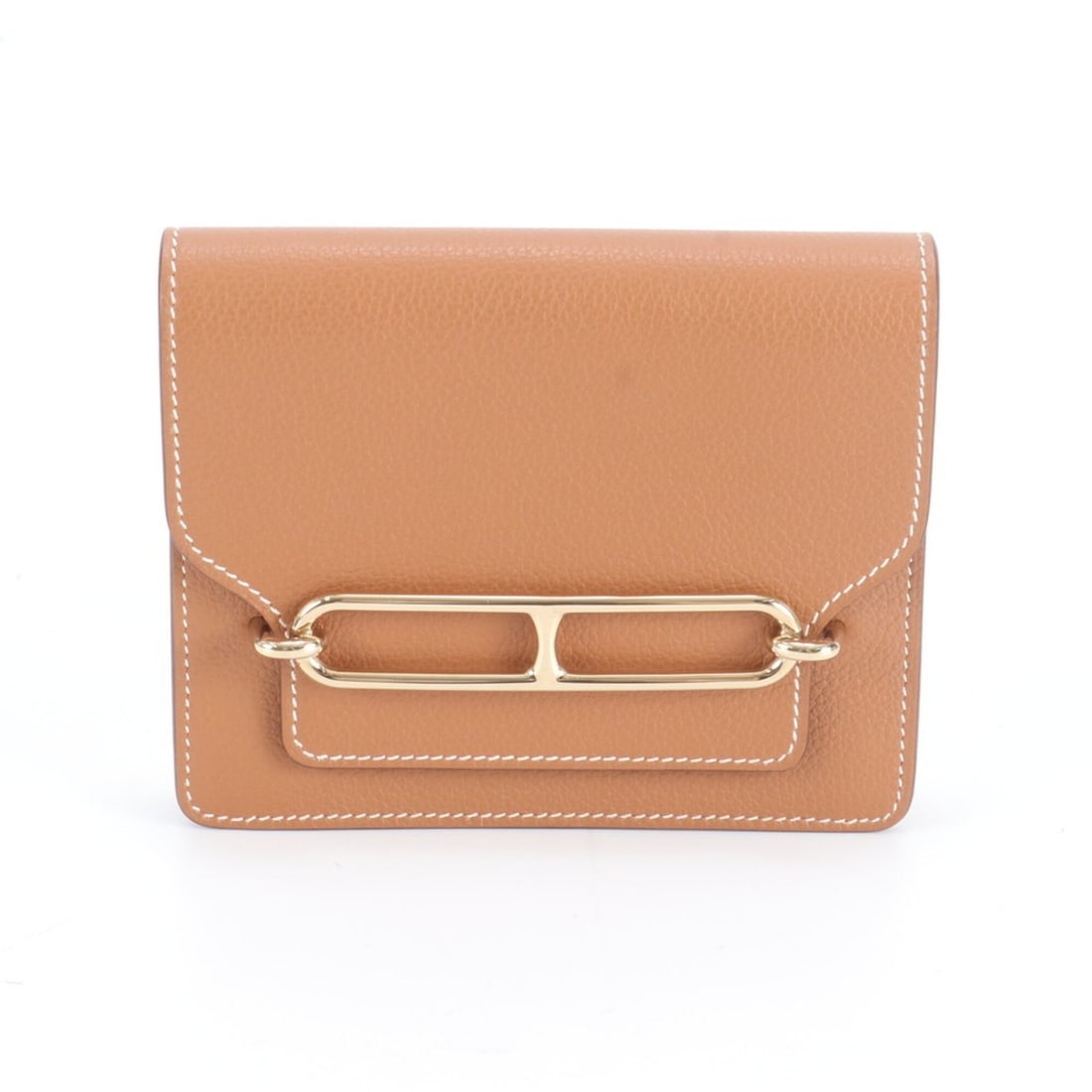 Current model Hermes Z stamped Luli Slim Wallet Leather Bi-fold Compact Gold Hardware Women's (1 of 14)