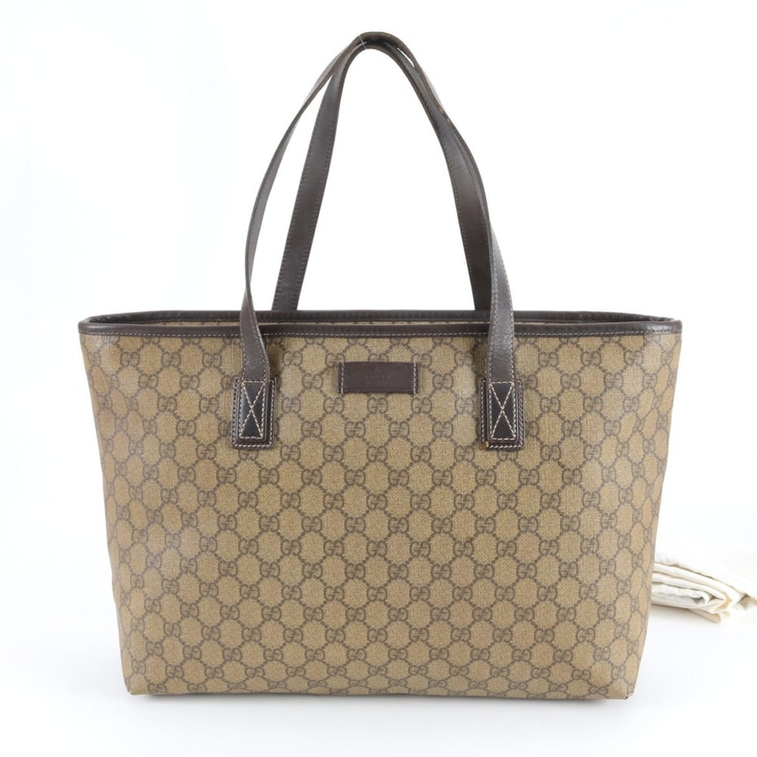 Gucci GG Supreme 211137 Leather Tote Bag, Handbag, Shoulder Brown, Women's: --- Catalog ---Category: SizeSize (HxWxD): 26cm x 36cm x 12cm / 10.23'' x 14.17'' x 4.72''Handle Length: 54cm / 21.25''Category: DesignType: Handbag, Tote bagColor: Beige, BrownGender: WomenMaterial: 
