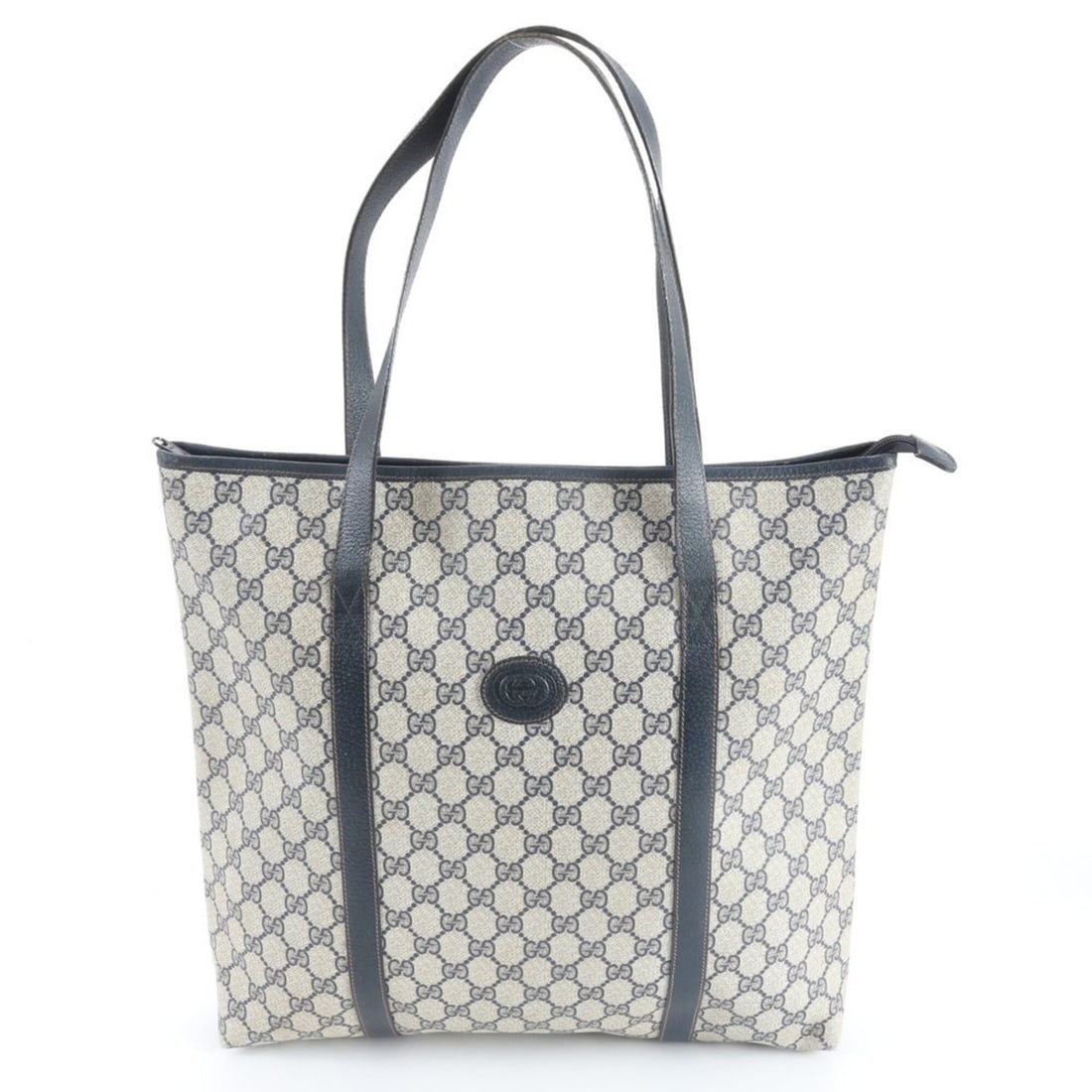 Old Gucci GG Supreme Leather Tote Bag, Handbag, Shoulder Navy Blue, Men's: --- Catalog ---Category: SizeSize (HxWxD): 37cm x 36cm x 11cm / 14.56'' x 14.17'' x 4.33''Strap Length: 60cm / 23.62''Category: DesignType: Handbag, Tote bagColor: NavyGender: MenMaterial: Leather , C