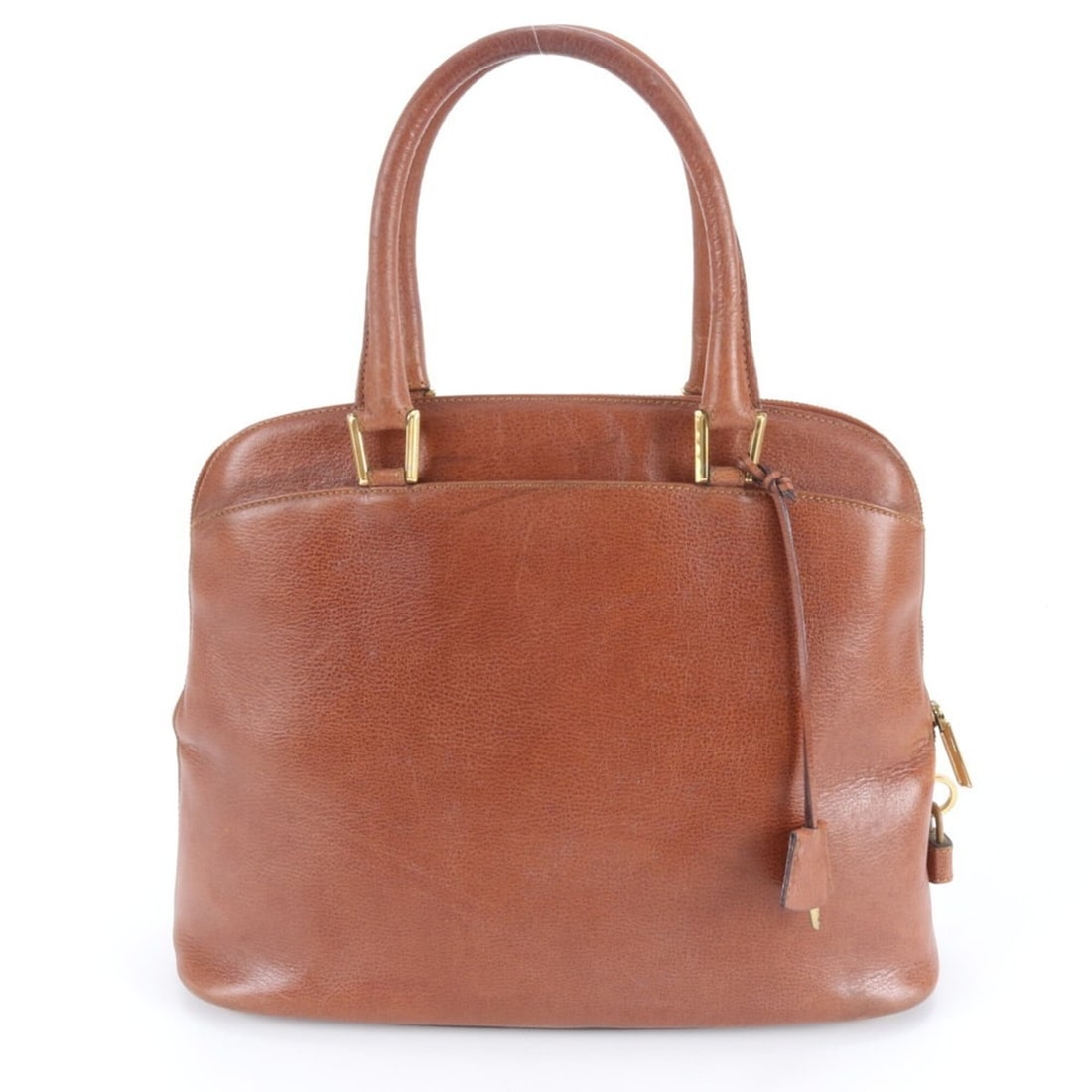 Salvatore Ferragamo Leather Tote Bag, Handbag, Shoulder Brown with Gold Hardware, Women's (1 of 11)