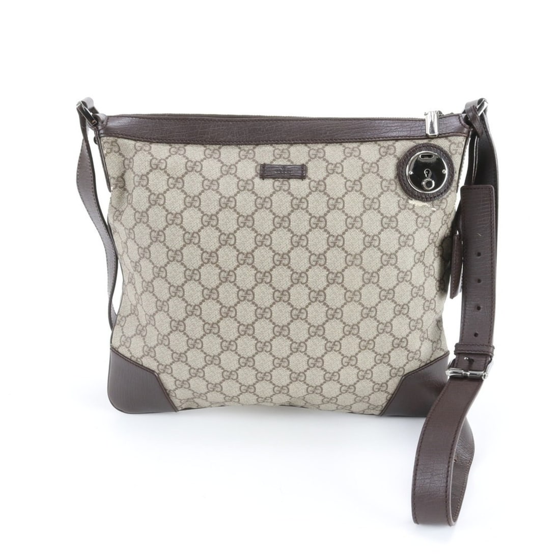 Gucci GG Supreme 148476 Leather Shoulder Bag, Crossbody Messenger Bag for Men: --- Catalog ---Category: SizeSize (HxWxD): 28cm x 33cm x 1cm / 11.02'' x 12.99'' x 0.39''Strap Length: 140cm / 55.11''Category: DesignType: Shoulder bagColor: BrownGender: MenMaterial: Leather , Coate